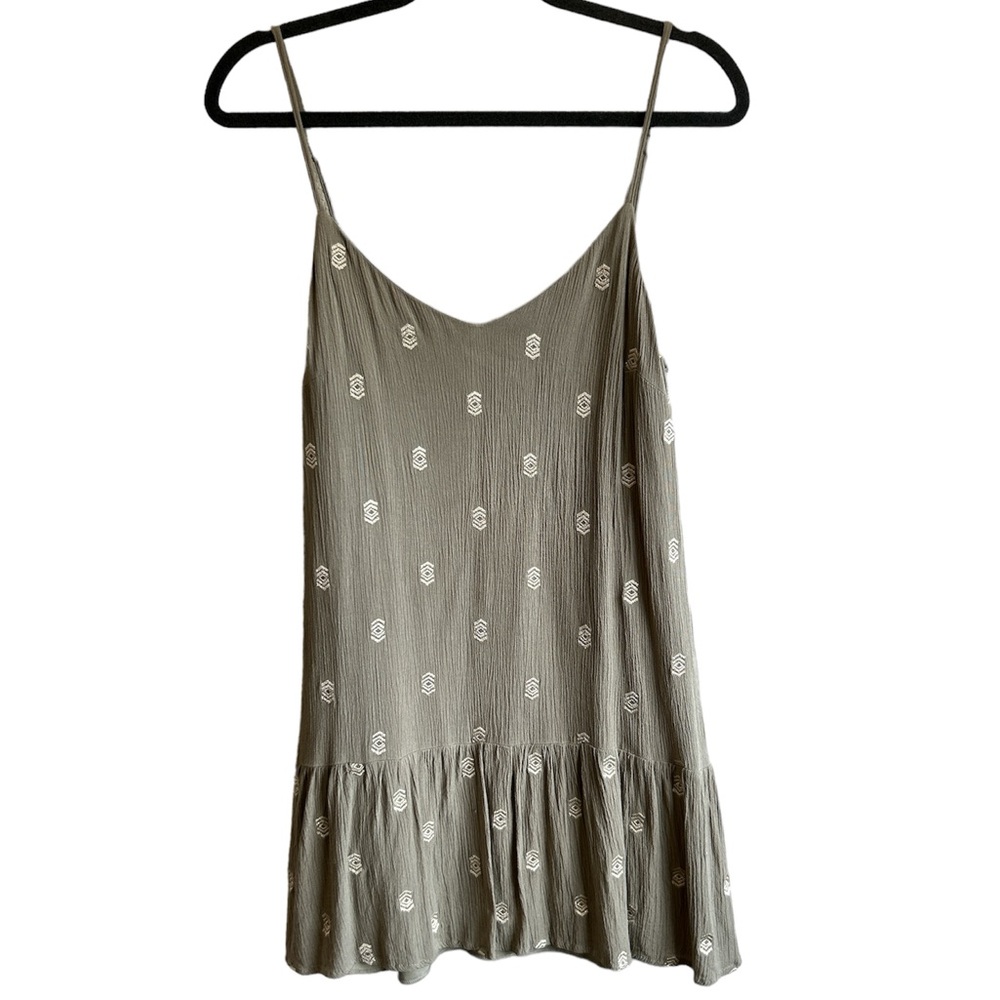 Boho gauzy spaghetti strap mini dress